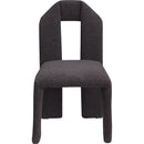  Color_Brown -- Bennett Brown Boucle Fabric Upholstered Dining Chair IMAGE 3