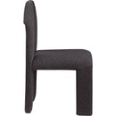  Color_Brown -- Bennett Brown Boucle Fabric Upholstered Dining Chair IMAGE 4