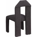 Color_Brown -- Bennett Brown Boucle Fabric Upholstered Dining Chair IMAGE 6
