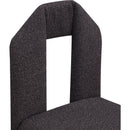  Color_Brown -- Bennett Brown Boucle Fabric Upholstered Dining Chair IMAGE 7