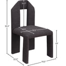  Color_Brown -- Bennett Brown Boucle Fabric Upholstered Dining Chair IMAGE 8