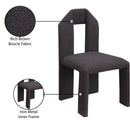 Color_Brown -- Bennett Brown Boucle Fabric Upholstered Dining Chair IMAGE 9