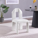  Color_Cream -- Bennett Cream Boucle Fabric Upholstered Dining Chair IMAGE 2
