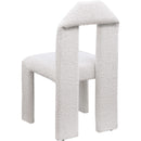  Color_Cream -- Bennett Cream Boucle Fabric Upholstered Dining Chair IMAGE 6