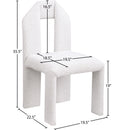  Color_Cream -- Bennett Cream Boucle Fabric Upholstered Dining Chair IMAGE 8