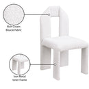  Color_Cream -- Bennett Cream Boucle Fabric Upholstered Dining Chair IMAGE 9