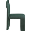  Color_Green -- Bennett Green Boucle Fabric Upholstered Dining Chair IMAGE 4