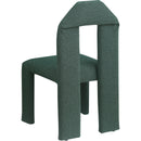  Color_Green -- Bennett Green Boucle Fabric Upholstered Dining Chair IMAGE 6