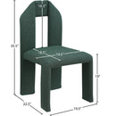  Color_Green -- Bennett Green Boucle Fabric Upholstered Dining Chair IMAGE 8
