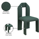  Color_Green -- Bennett Green Boucle Fabric Upholstered Dining Chair IMAGE 9