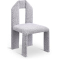  Color_Grey -- Bennett Grey Boucle Fabric Upholstered Dining Chair IMAGE 1