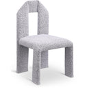  Color_Grey -- Bennett Grey Boucle Fabric Upholstered Dining Chair IMAGE 1