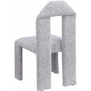  Color_Grey -- Bennett Grey Boucle Fabric Upholstered Dining Chair IMAGE 6