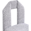  Color_Grey -- Bennett Grey Boucle Fabric Upholstered Dining Chair IMAGE 7