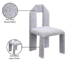  Color_Grey -- Bennett Grey Boucle Fabric Upholstered Dining Chair IMAGE 9