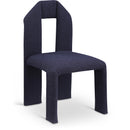  Color_Navy -- Bennett Navy Boucle Fabric Upholstered Dining Chair IMAGE 1