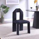  Color_Navy -- Bennett Navy Boucle Fabric Upholstered Dining Chair IMAGE 2
