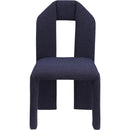  Color_Navy -- Bennett Navy Boucle Fabric Upholstered Dining Chair IMAGE 3
