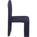  Color_Navy -- Bennett Navy Boucle Fabric Upholstered Dining Chair IMAGE 4