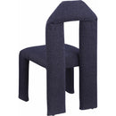  Color_Navy -- Bennett Navy Boucle Fabric Upholstered Dining Chair IMAGE 6