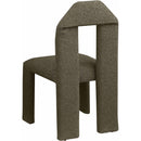  Color_Olive -- Bennett Olive Boucle Fabric Upholstered Dining Chair IMAGE 6