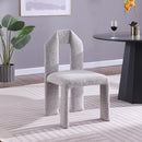  Color_Taupe -- Bennett Taupe Boucle Fabric Upholstered Dining Chair IMAGE 2