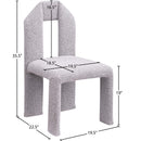 Meridian Bennett Taupe Boucle Fabric Dining Chair IMAGE 8