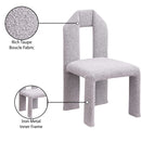  Color_Taupe -- Bennett Taupe Boucle Fabric Upholstered Dining Chair IMAGE 9