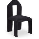  Color_Black -- Bennett Black Chenille Fabric Upholstered Dining Chair IMAGE 1