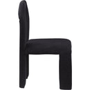  Color_Black -- Bennett Black Chenille Fabric Upholstered Dining Chair IMAGE 4