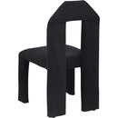  Color_Black -- Bennett Black Chenille Fabric Upholstered Dining Chair IMAGE 6