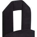  Color_Black -- Bennett Black Chenille Fabric Upholstered Dining Chair IMAGE 7