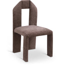  Color_Brown -- Bennett Brown Chenille Fabric Upholstered Dining Chair IMAGE 1