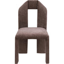 Color_Brown -- Bennett Brown Chenille Fabric Upholstered Dining Chair IMAGE 3