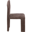  Color_Brown -- Bennett Brown Chenille Fabric Upholstered Dining Chair IMAGE 4
