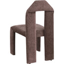  Color_Brown -- Bennett Brown Chenille Fabric Upholstered Dining Chair IMAGE 6