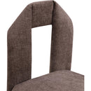  Color_Brown -- Bennett Brown Chenille Fabric Upholstered Dining Chair IMAGE 7