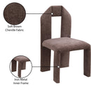 Meridian Bennett Brown Chenille Fabric Dining Chair IMAGE 9