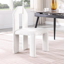  Color_Cream -- Bennett Cream Chenille Fabric Upholstered Dining Chair IMAGE 2