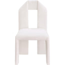  Color_Cream -- Bennett Cream Chenille Fabric Upholstered Dining Chair IMAGE 3