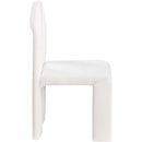  Color_Cream -- Bennett Cream Chenille Fabric Upholstered Dining Chair IMAGE 4