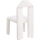  Color_Cream -- Bennett Cream Chenille Fabric Upholstered Dining Chair IMAGE 6