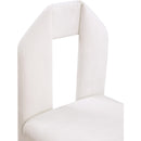  Color_Cream -- Bennett Cream Chenille Fabric Upholstered Dining Chair IMAGE 7