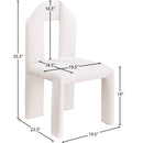  Color_Cream -- Bennett Cream Chenille Fabric Upholstered Dining Chair IMAGE 8