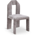  Color_Grey -- Bennett Grey Chenille Fabric Upholstered Dining Chair IMAGE 1