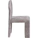  Color_Grey -- Bennett Grey Chenille Fabric Upholstered Dining Chair IMAGE 4