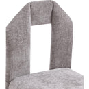  Color_Grey -- Bennett Grey Chenille Fabric Upholstered Dining Chair IMAGE 7