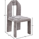  Color_Grey -- Bennett Grey Chenille Fabric Upholstered Dining Chair IMAGE 8