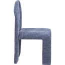 Color_Light Blue -- Bennett Light Blue Chenille Fabric Upholstered Dining Chair IMAGE 4