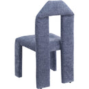  Color_Light Blue -- Bennett Light Blue Chenille Fabric Upholstered Dining Chair IMAGE 6